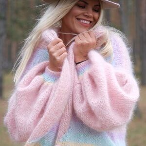 NWT Maridruna Rainbow Cardigan